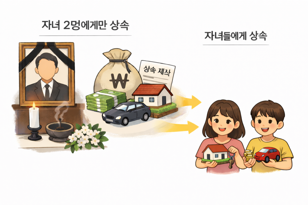 자녀에게만 상속