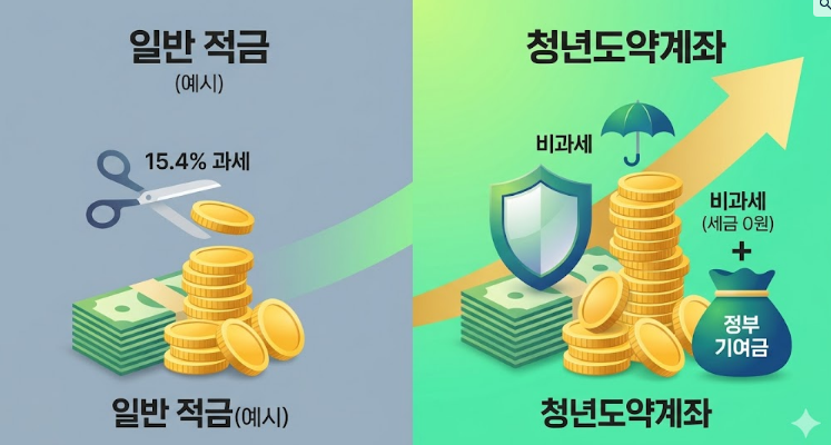 일반적금과 청년도약계좌 비교