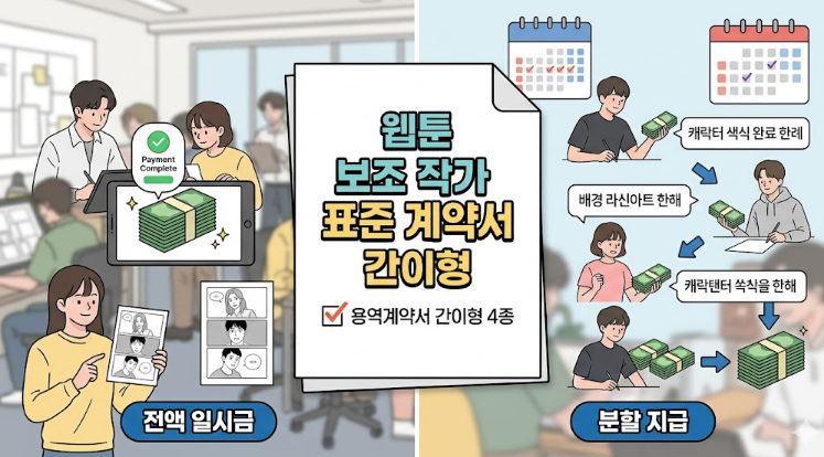 간이형 계약서, 분할 지급부터 전액 일시금까지