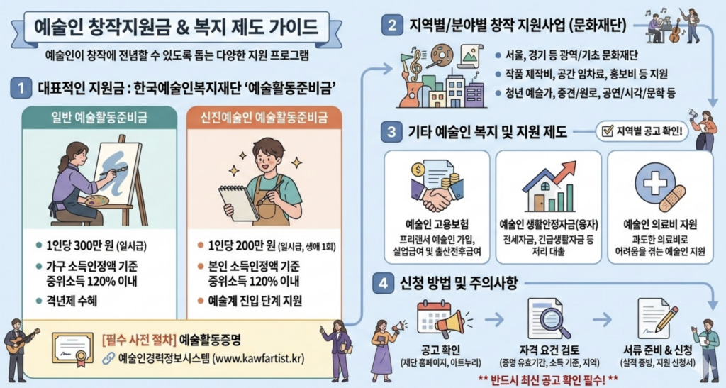 예술인창작지원금 복지 가이드