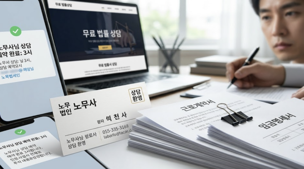 임금체불 증거자료 정리 노트와 통장내역